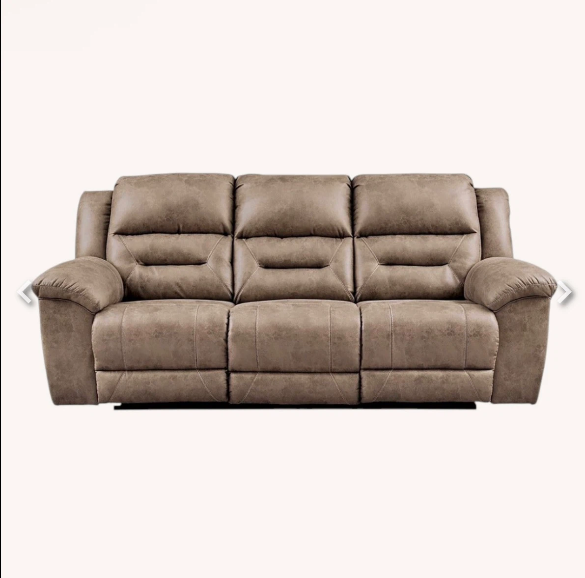 Brown Leather Reclining Sofa - photo 4