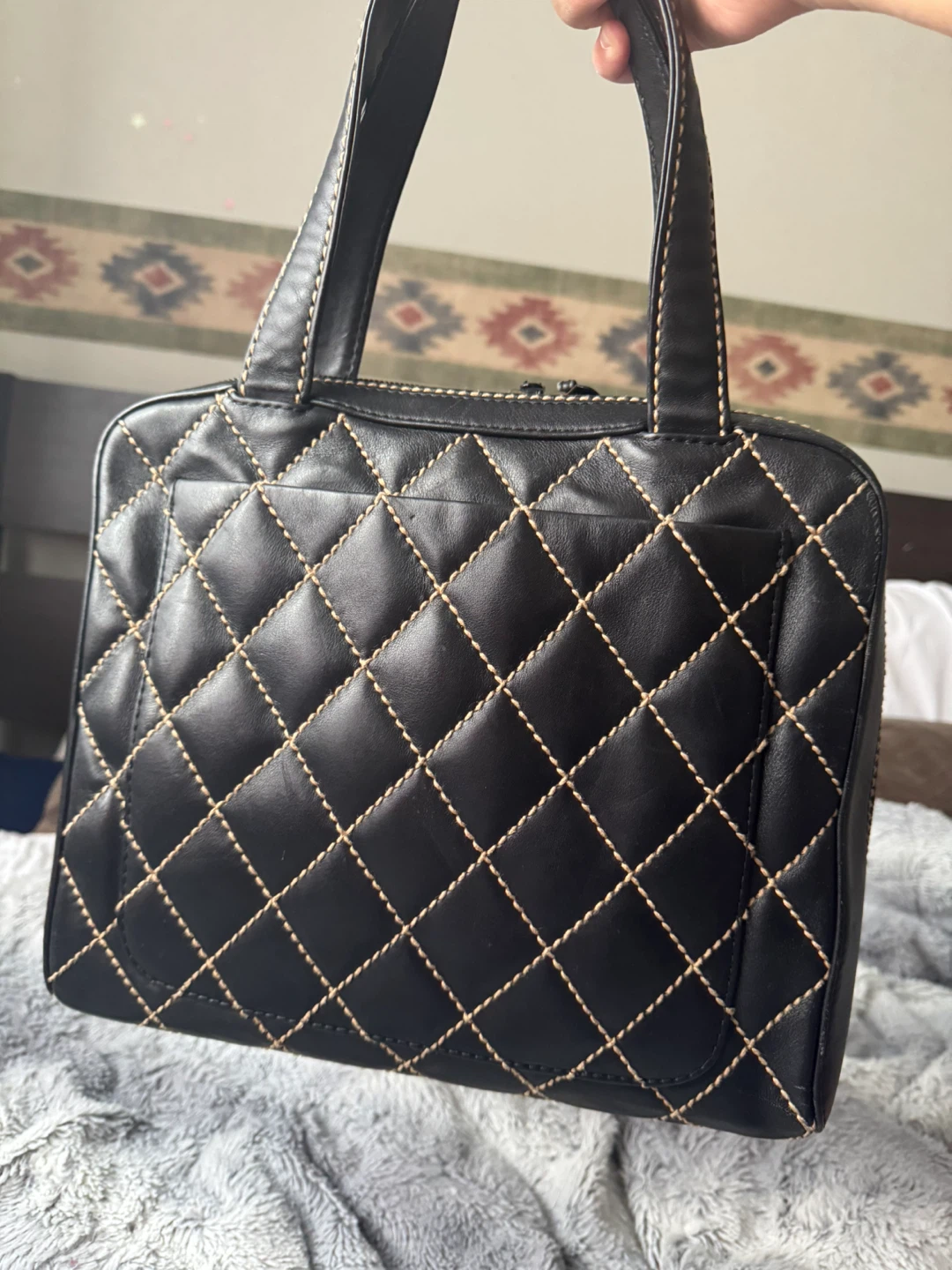 Chanel Black Quilted Leather Tote Bag - photo 2