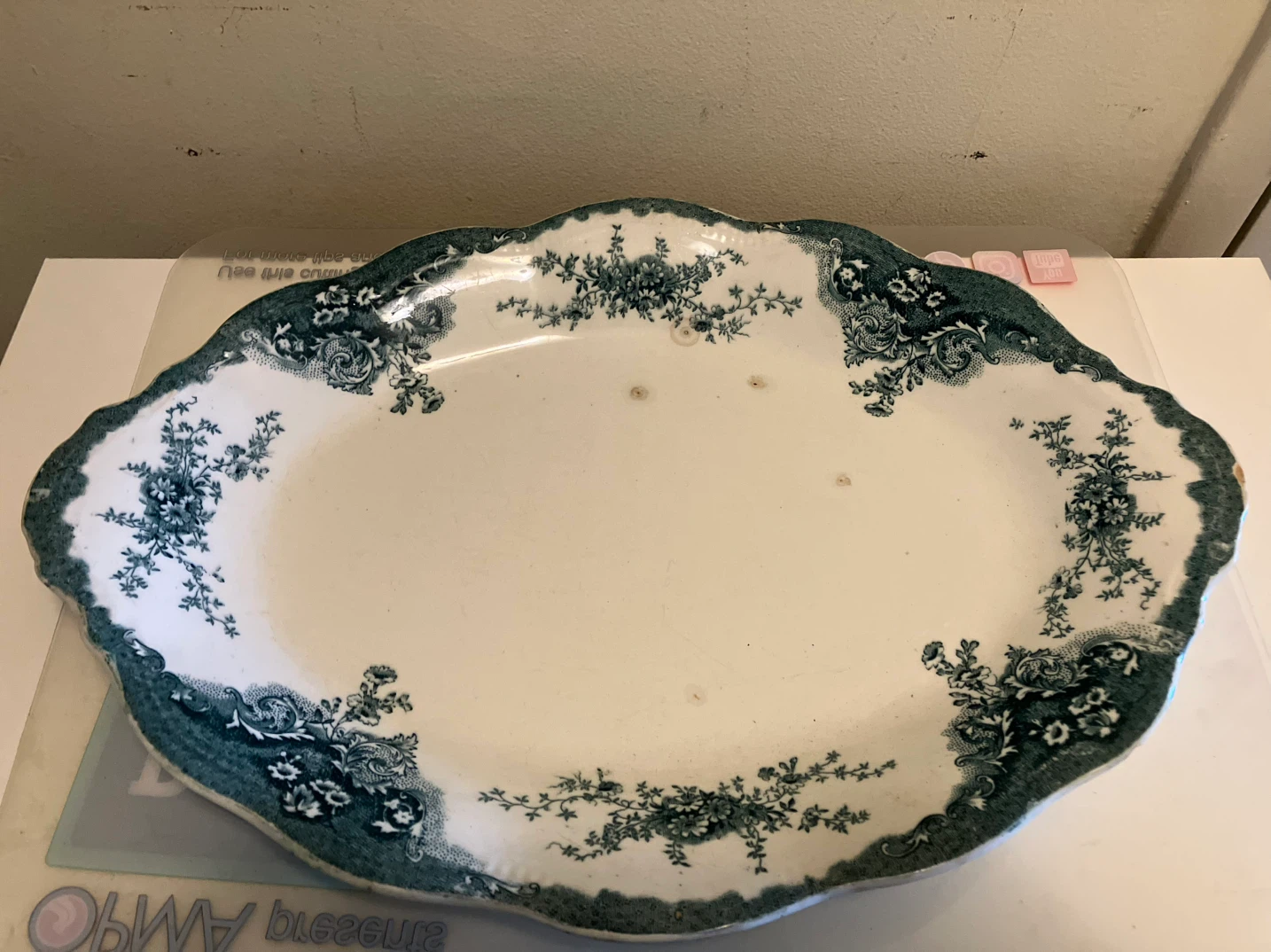 S.W. Dean Marlborough Royal Semi-Porcelain Platter-14.5” x 10”