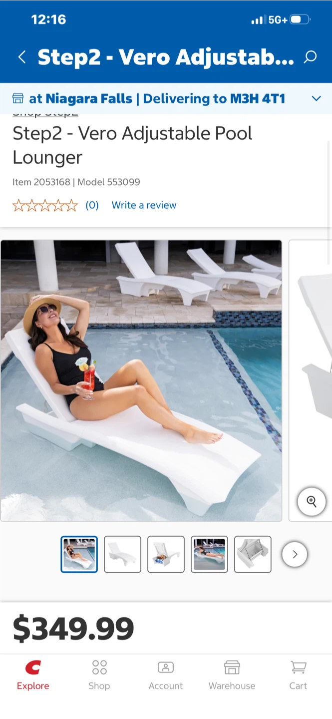 Step2 Vero Adjustable Pool Lounger - White - photo 5