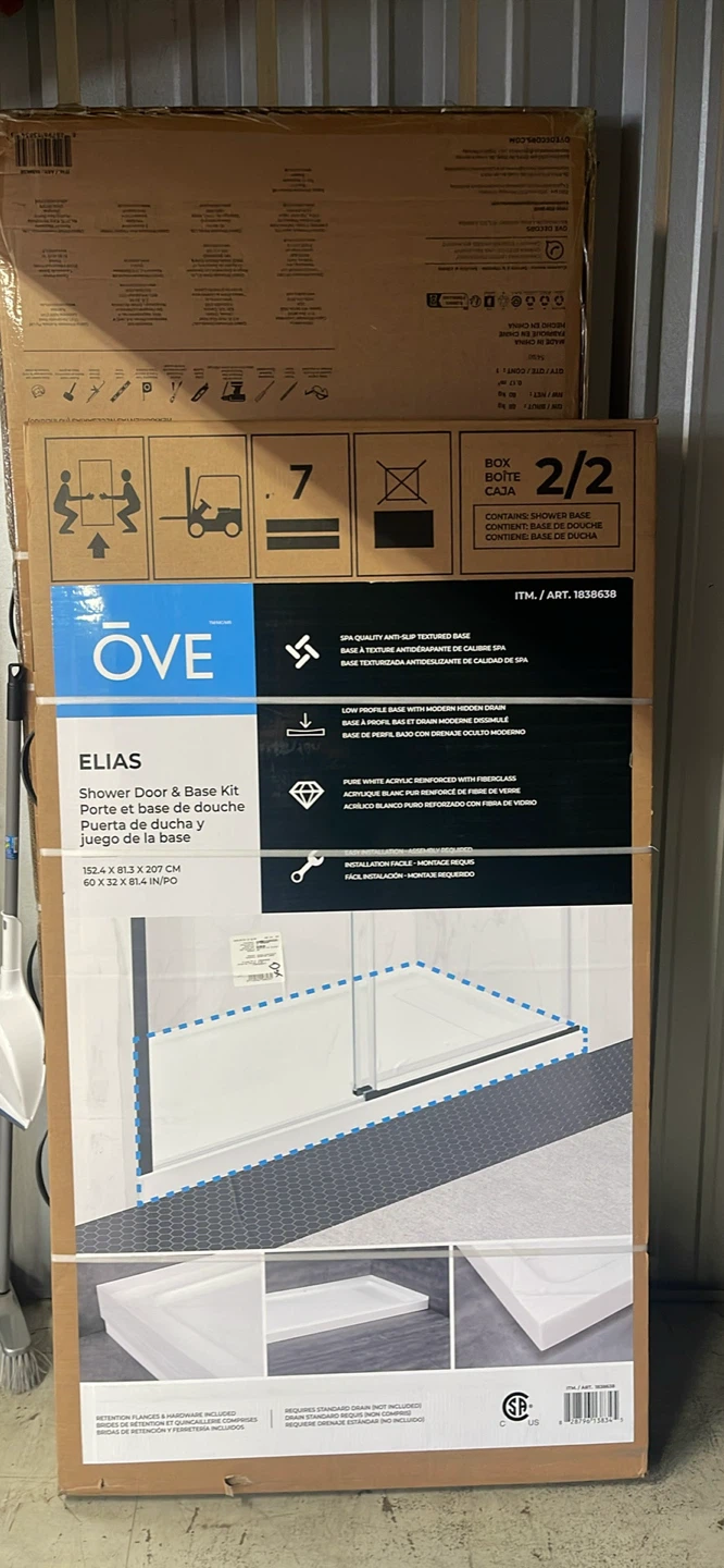 Öve Elias Shower Door & Base Kit