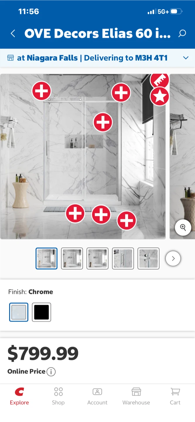 Öve Elias Shower Door & Base Kit - photo 5