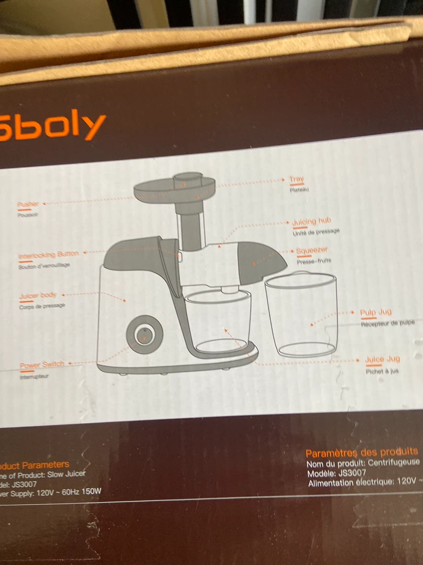 Sboly Slow Juicer JS3007 juicer hub missing - photo 2