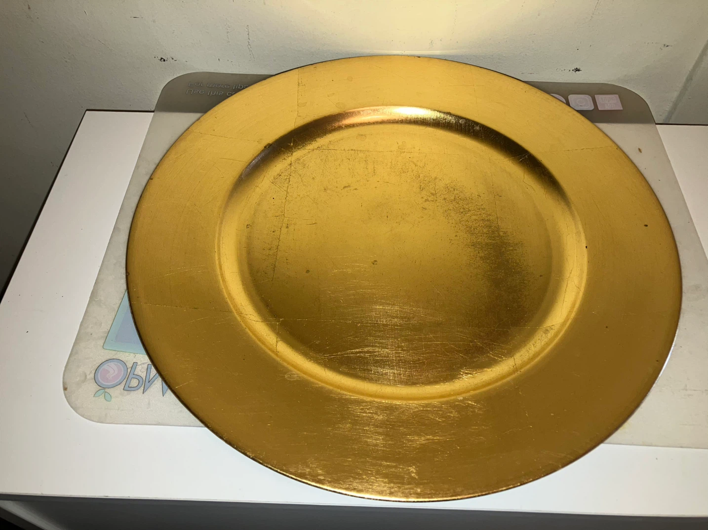 Gold Plastic Charger Plate-13” Diameter