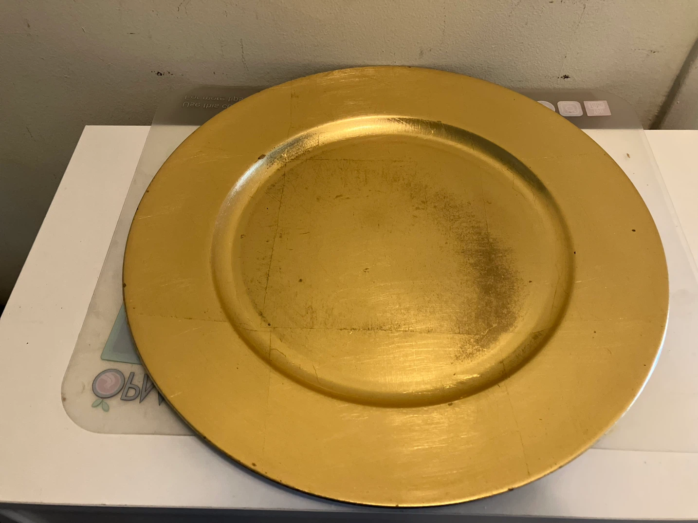 Gold Plastic Charger Plate-13” Diameter - photo 2