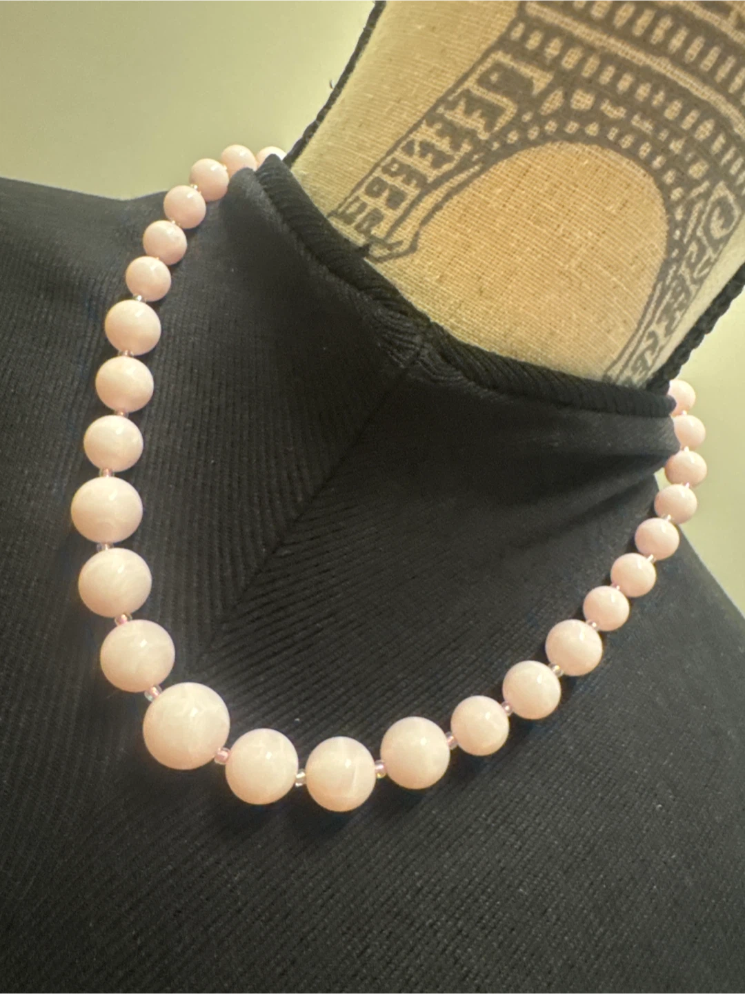 Light Pink VINTAGE Beaded Necklace