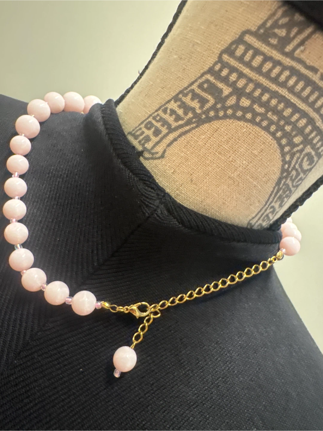 Light Pink VINTAGE Beaded Necklace - photo 2