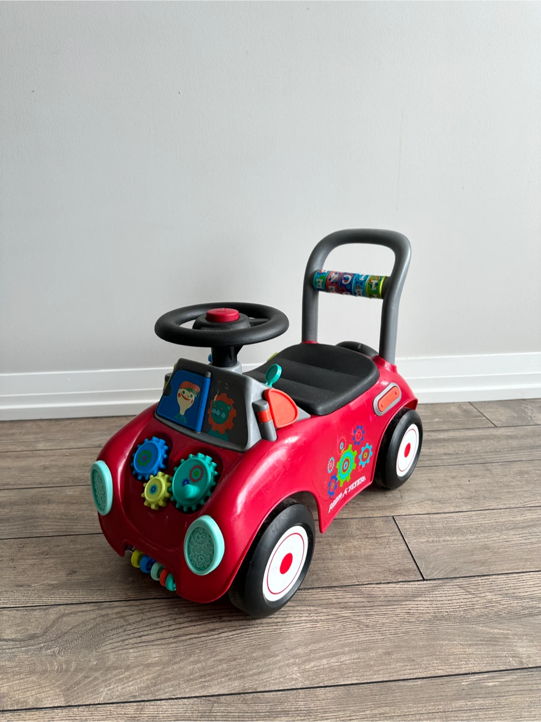 Radio Flyer Busy Buggy Sit to Stand Toddler Ride On Toy - Red - photo 2