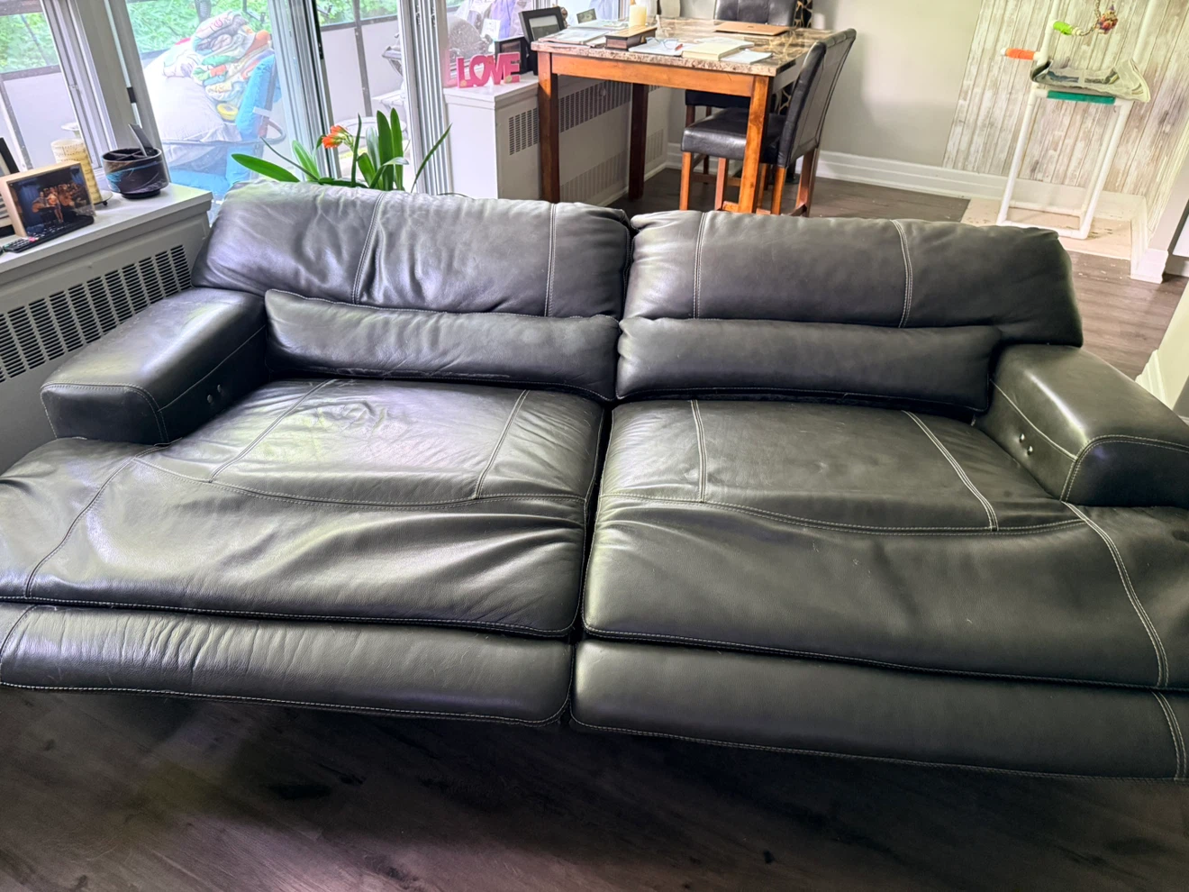 Leather Power Reclining Sofa