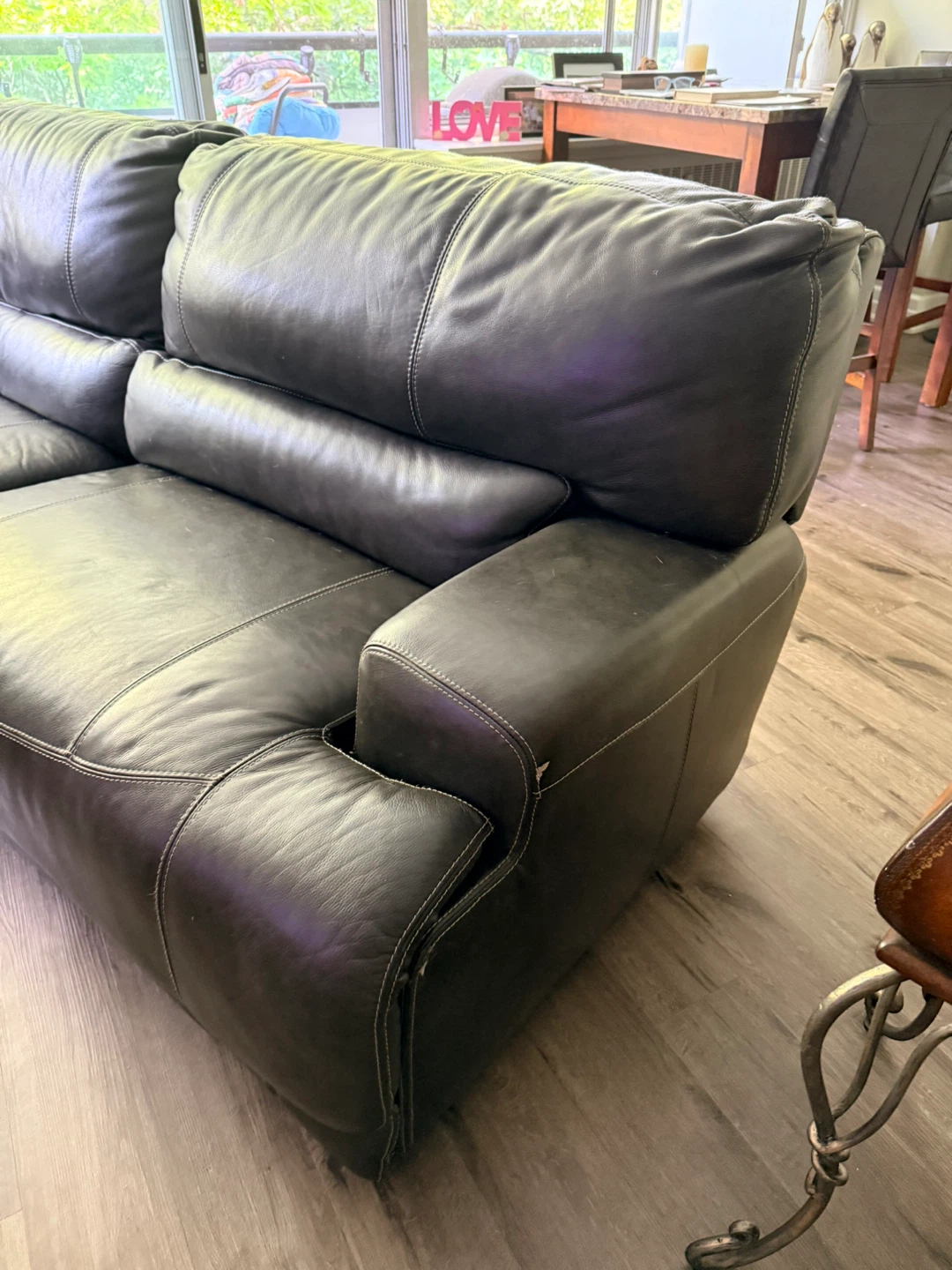 Leather Power Reclining Sofa - photo 3
