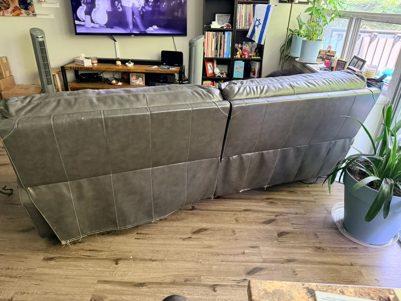 Leather Power Reclining Sofa - photo 4