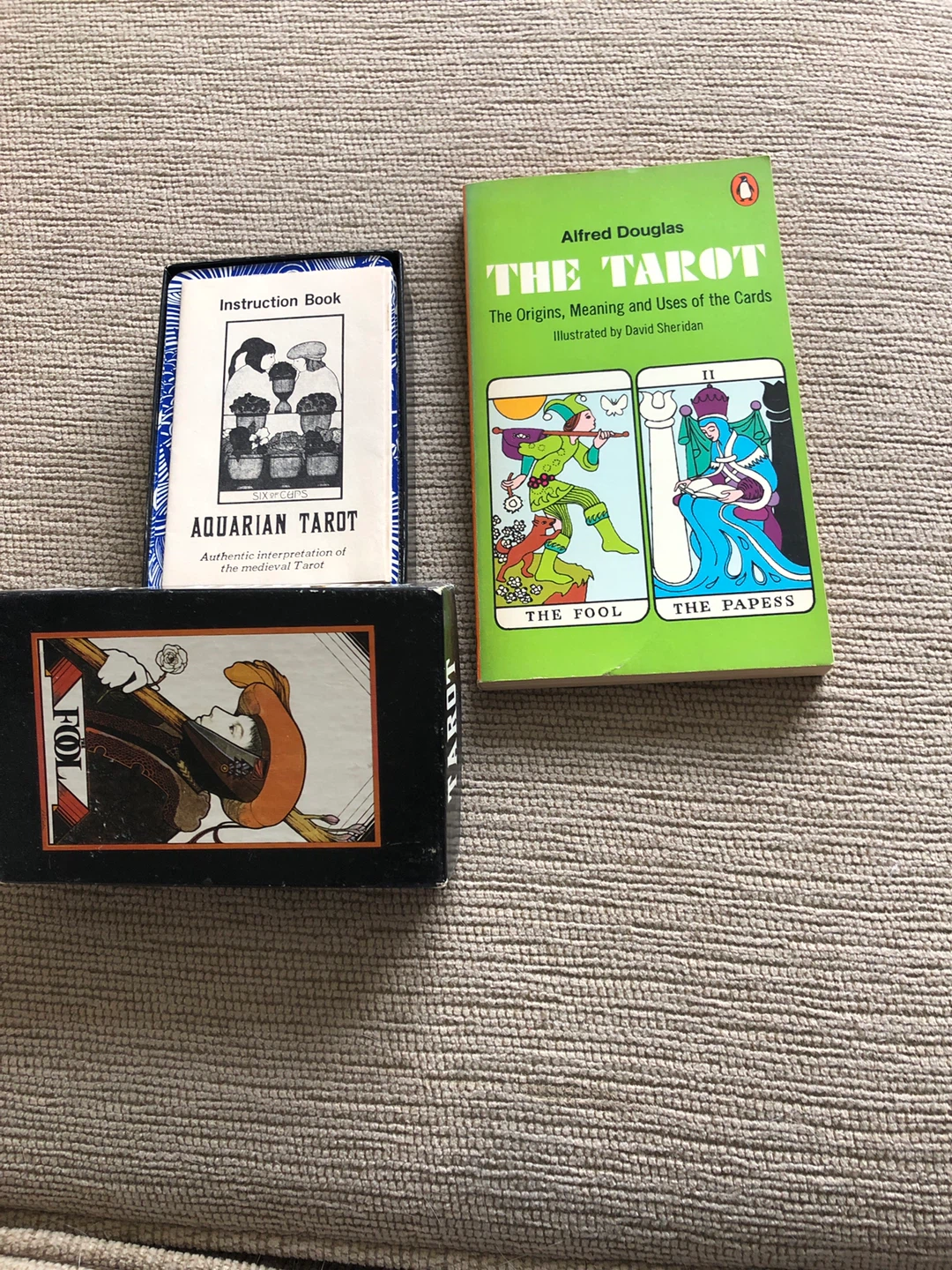 Aquarian Tarot Deck and The Tarot Book by Alfred Douglas