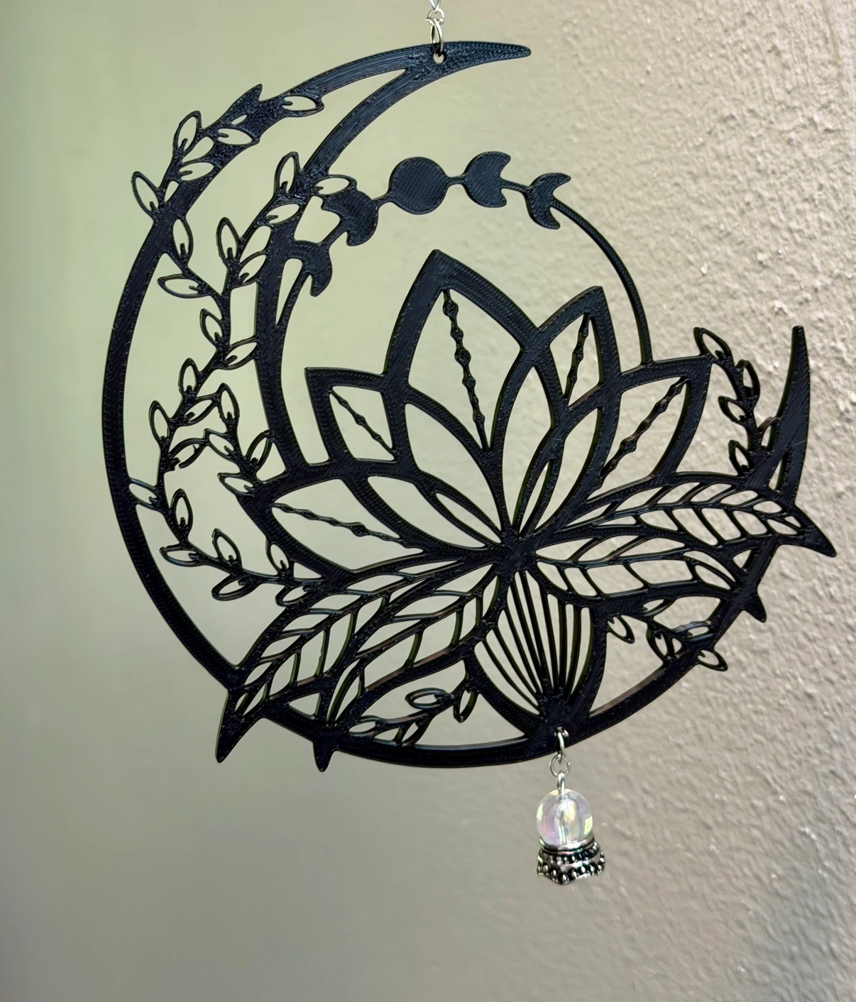 Moon and Lotus Flower Wall Hanging