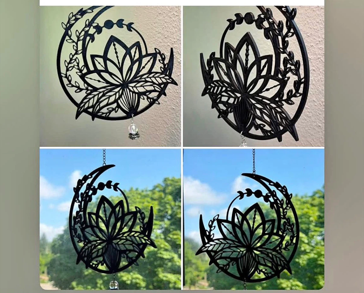 Moon and Lotus Flower Wall Hanging - photo 2