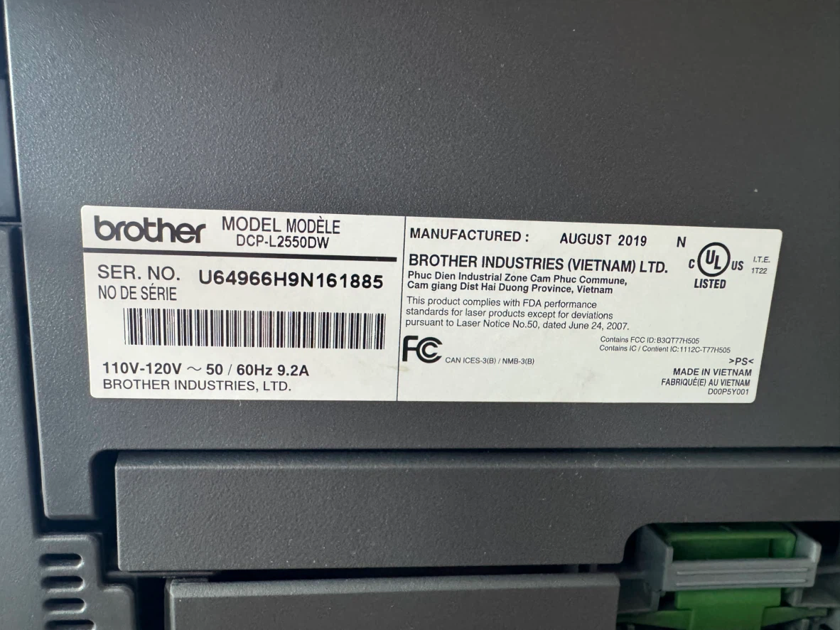Brother Laser Printer (DCP L2550DW) - photo 3