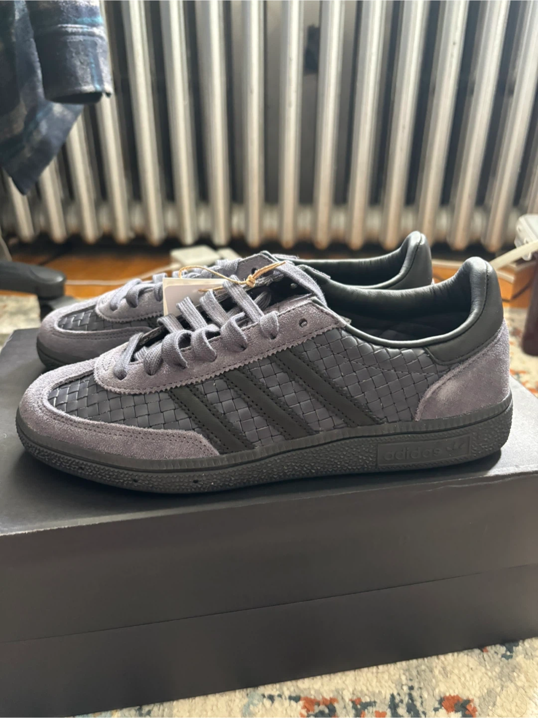 Adidas Handball Spezial Grey Suede Woven Shoes