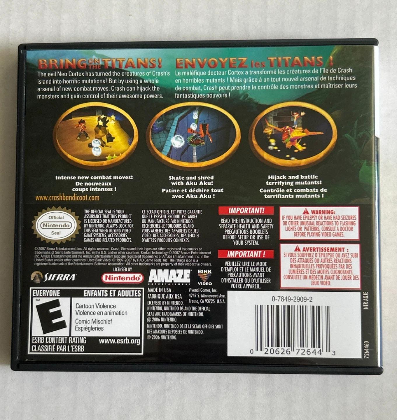 Crash of the Titans Nintendo DS Game - photo 2