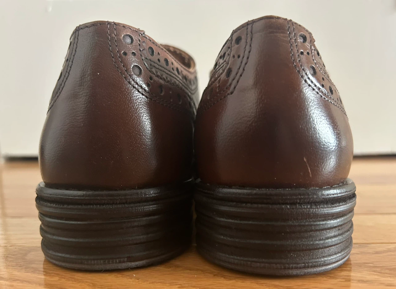 Vince Camuto Men's Brown Leather Wingtip Dress Shoes - photo 3