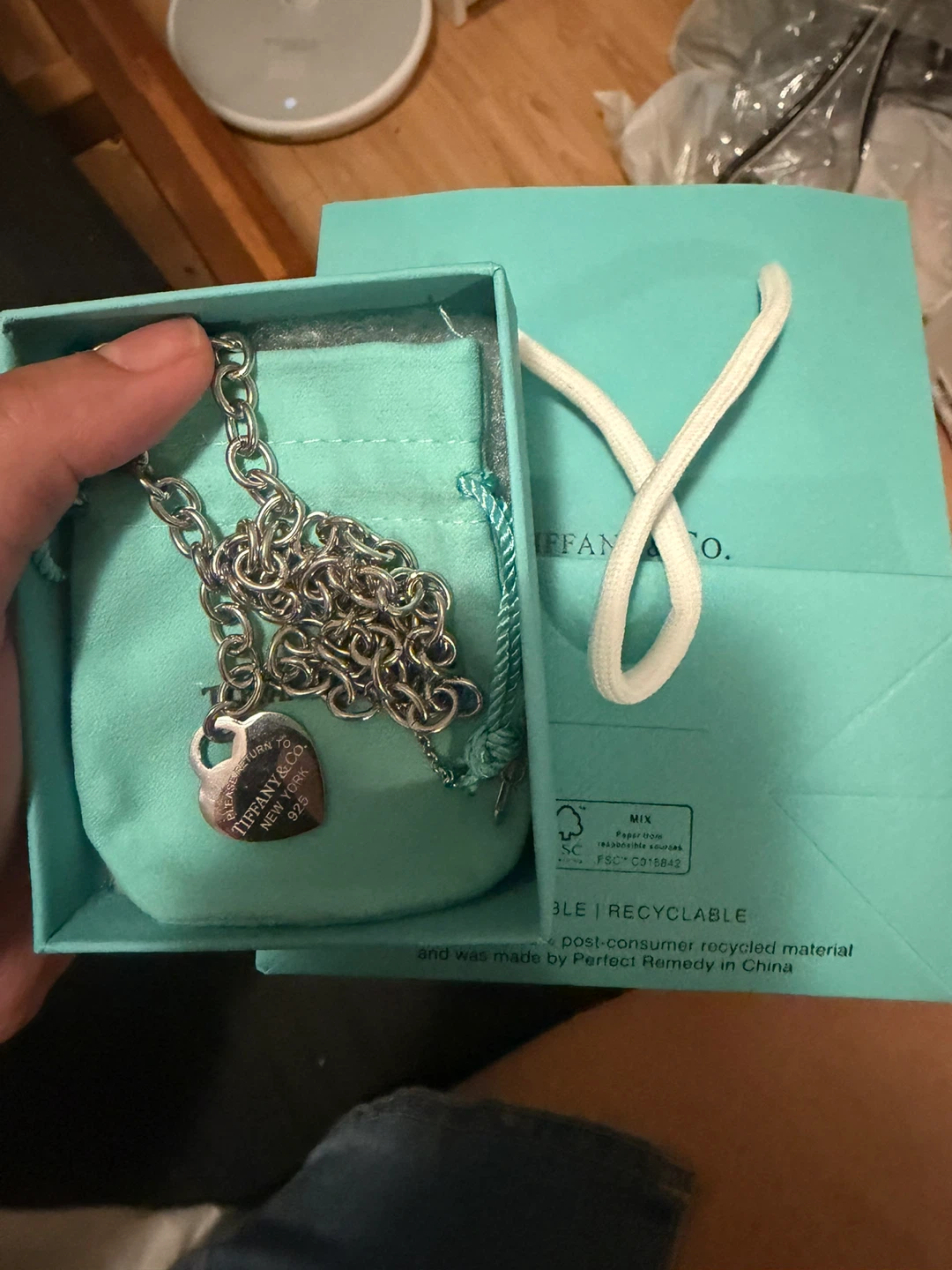 Tiffany & Co. Return to Tiffany Heart Tag Chain Necklace - photo 2