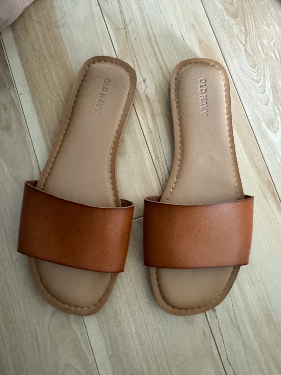 Old Navy Brown Slide Sandals