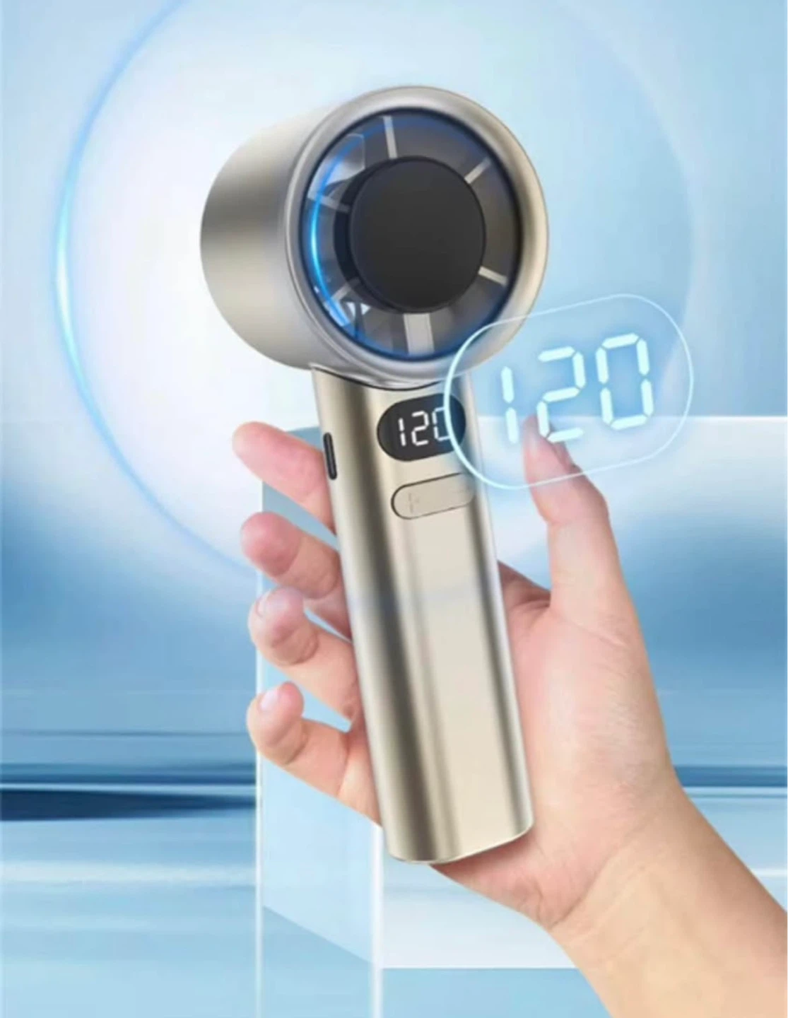 Limited Edition Portable Handheld Fan with Digital Display ❄️