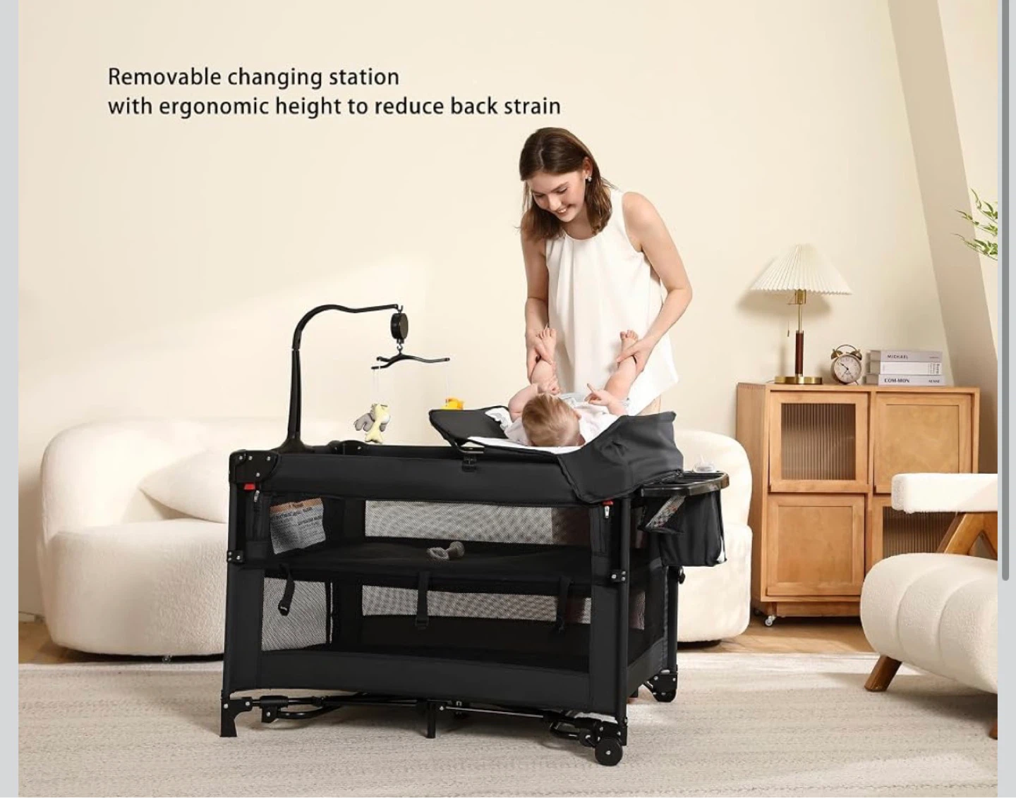 Black Baby Playpen and Bassinet Combo - photo 4