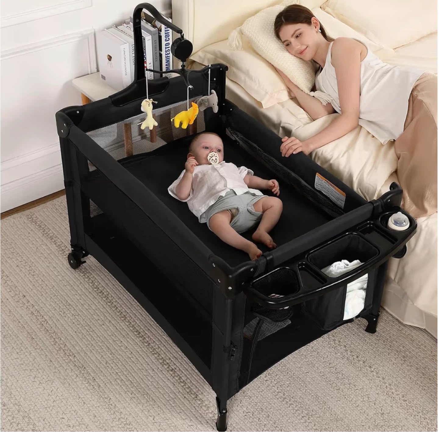 Black Baby Playpen and Bassinet Combo - photo 3