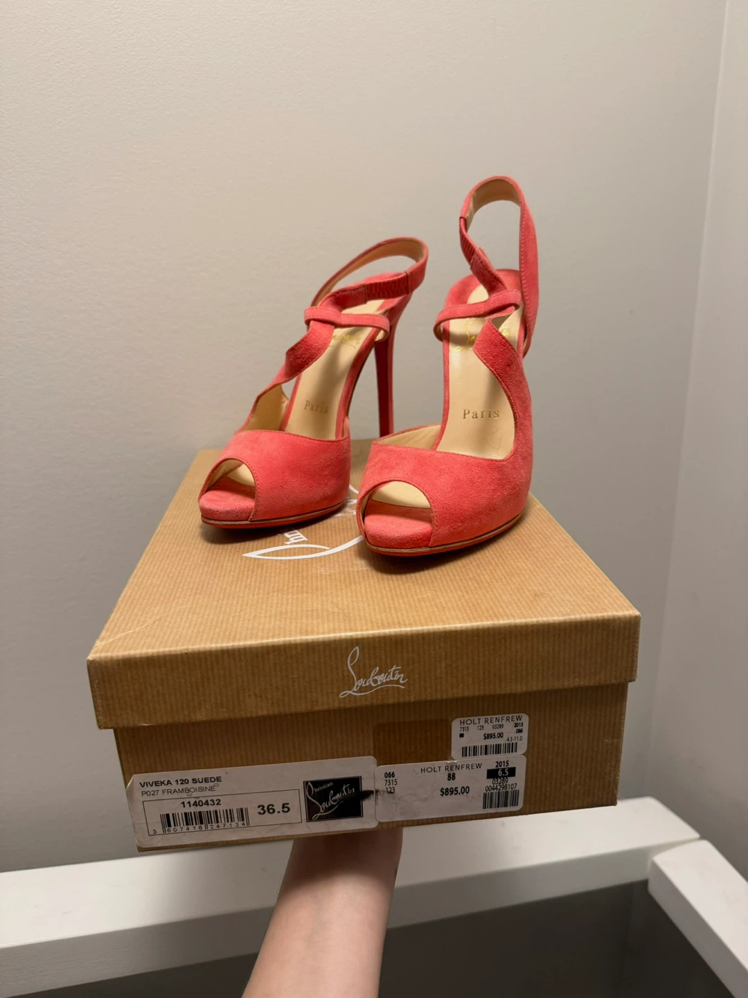 Christian Louboutin Viveka 120 Suede Heels Size 36.5