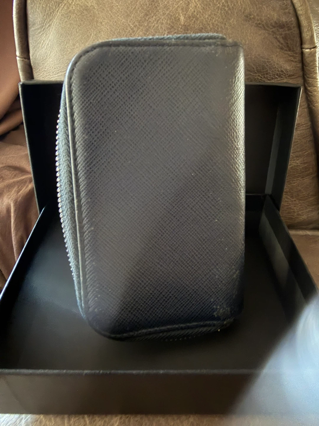 Prada Black Saffiano Leather Key Case Pouch - photo 3
