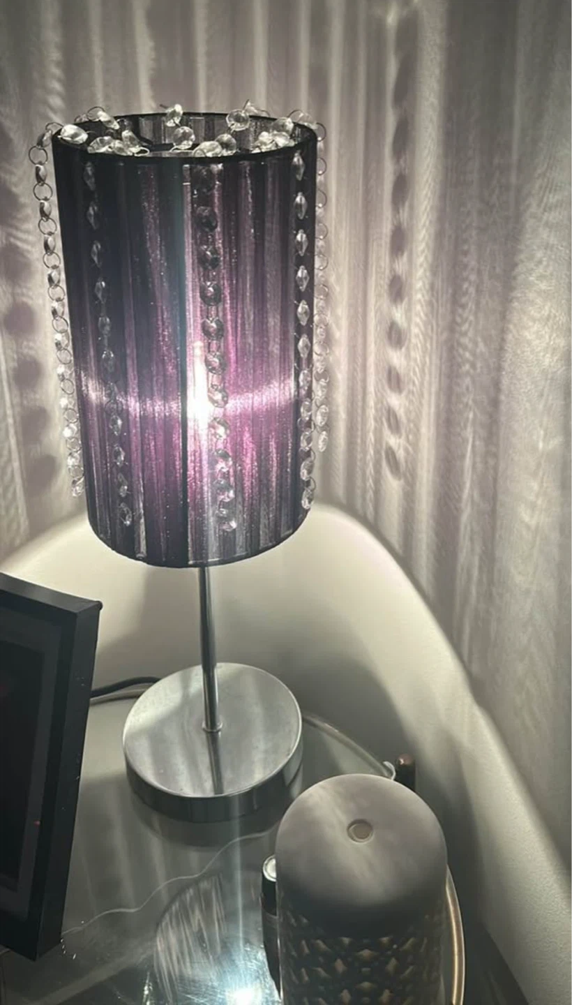 Table Lamp with Crystal Beaded Shade