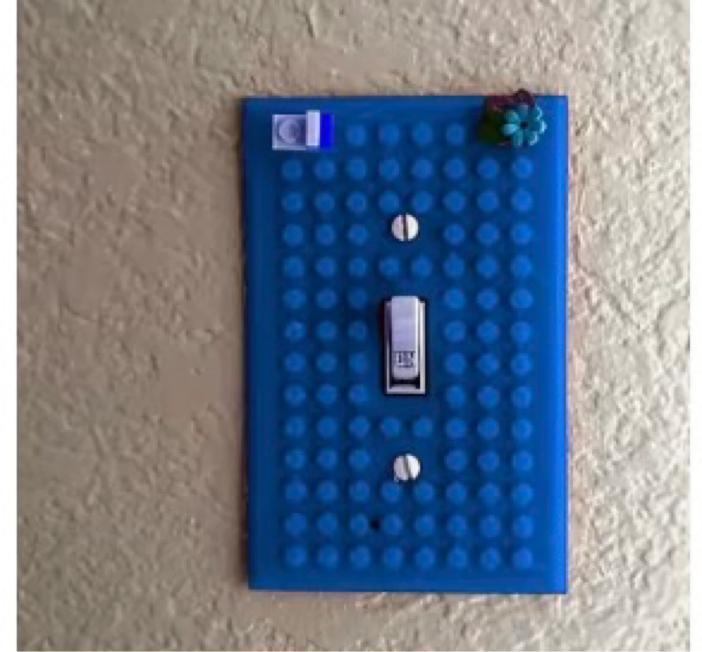 1pc Building Block Light Switch Plate Cover - Blue