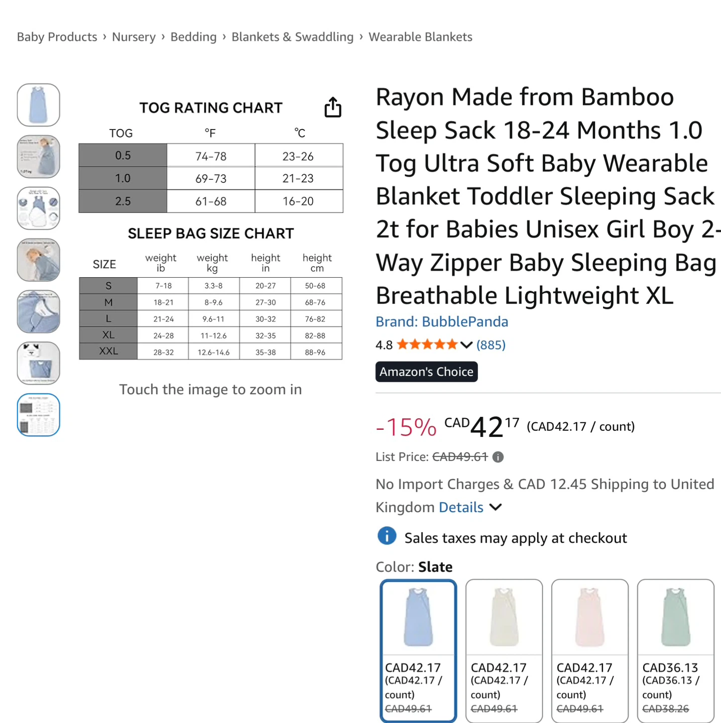 Bubble Panda Sleep Sack 1.0 Tog 18-24 Mths - photo 4