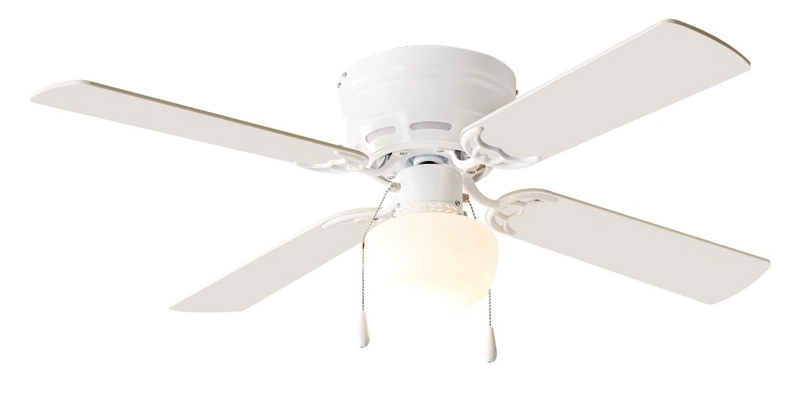 Flush-Mount Ceiling Fan - 42-Inch & with light
