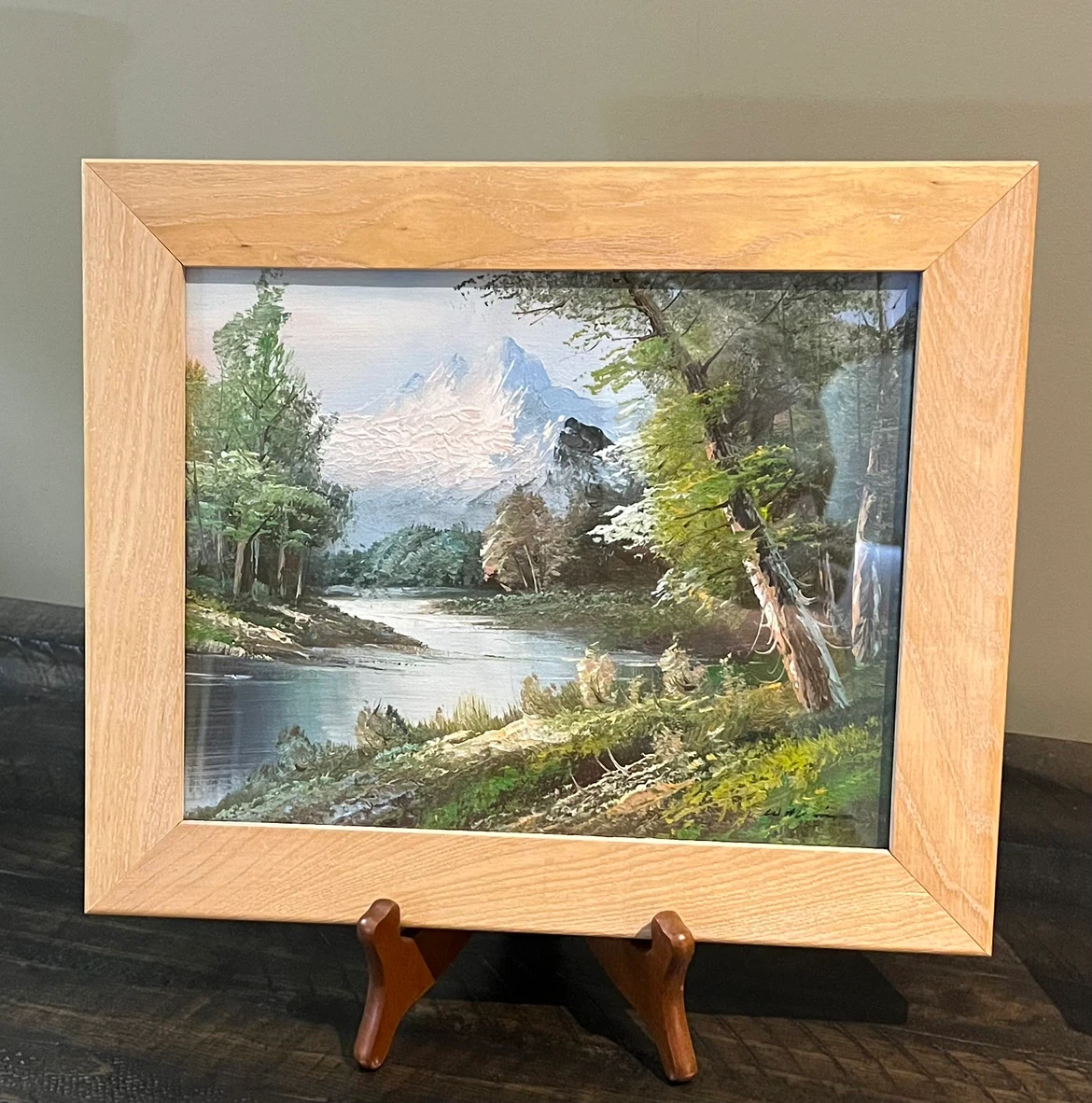 Vintage Original Landscape Oil Paintings – Signed Mountain Scene - photo 2