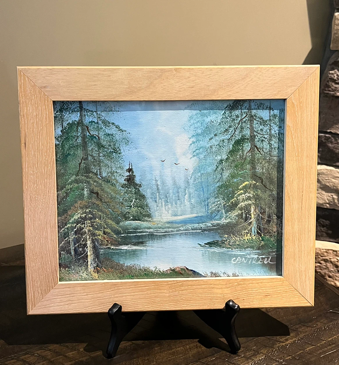 Vintage Original Landscape Oil Paintings – Signed Mountain Scene - photo 3
