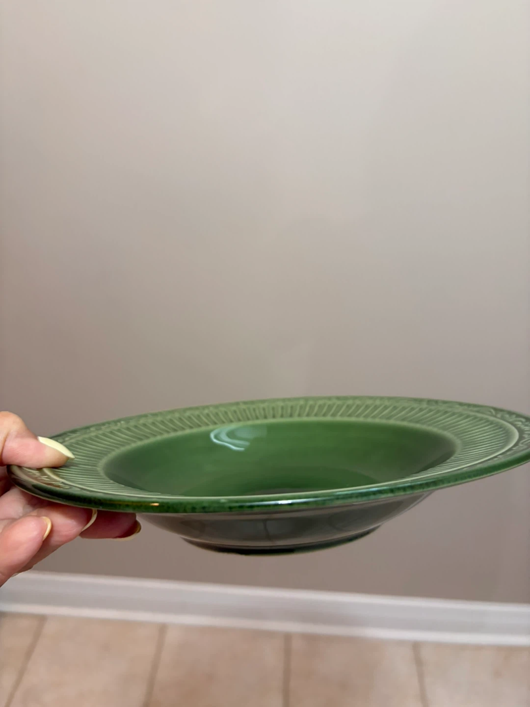 Green Ceramic Bowl and Plate Set - photo 2