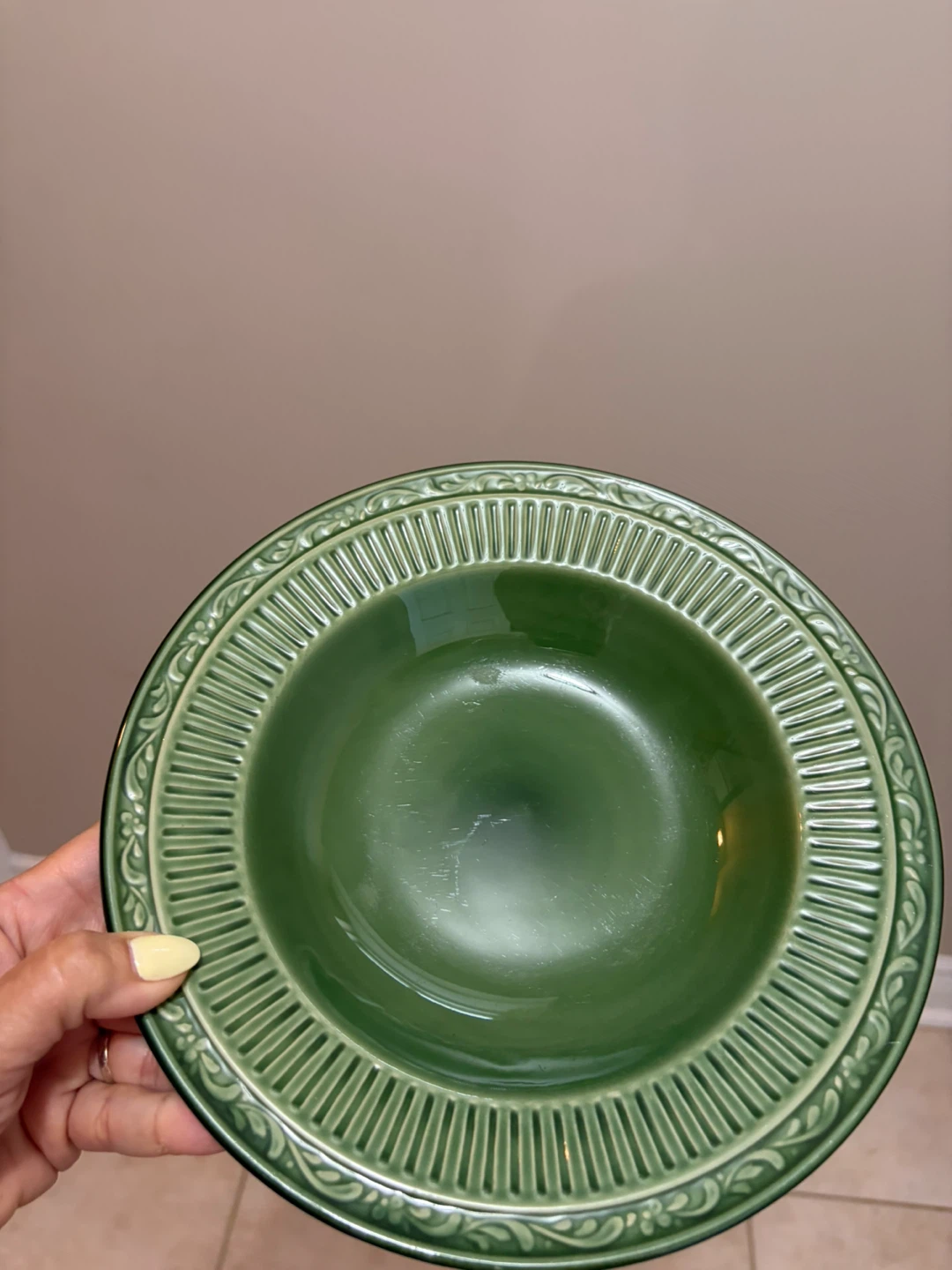 Green Ceramic Bowl and Plate Set - photo 3