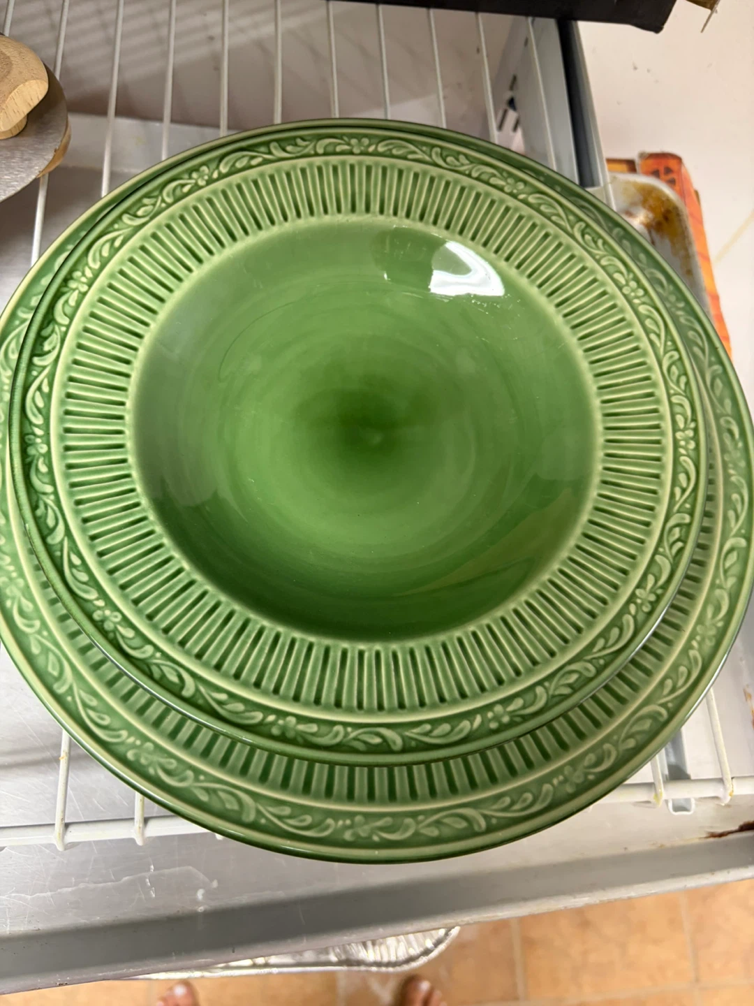 Green Ceramic Bowl and Plate Set - photo 4