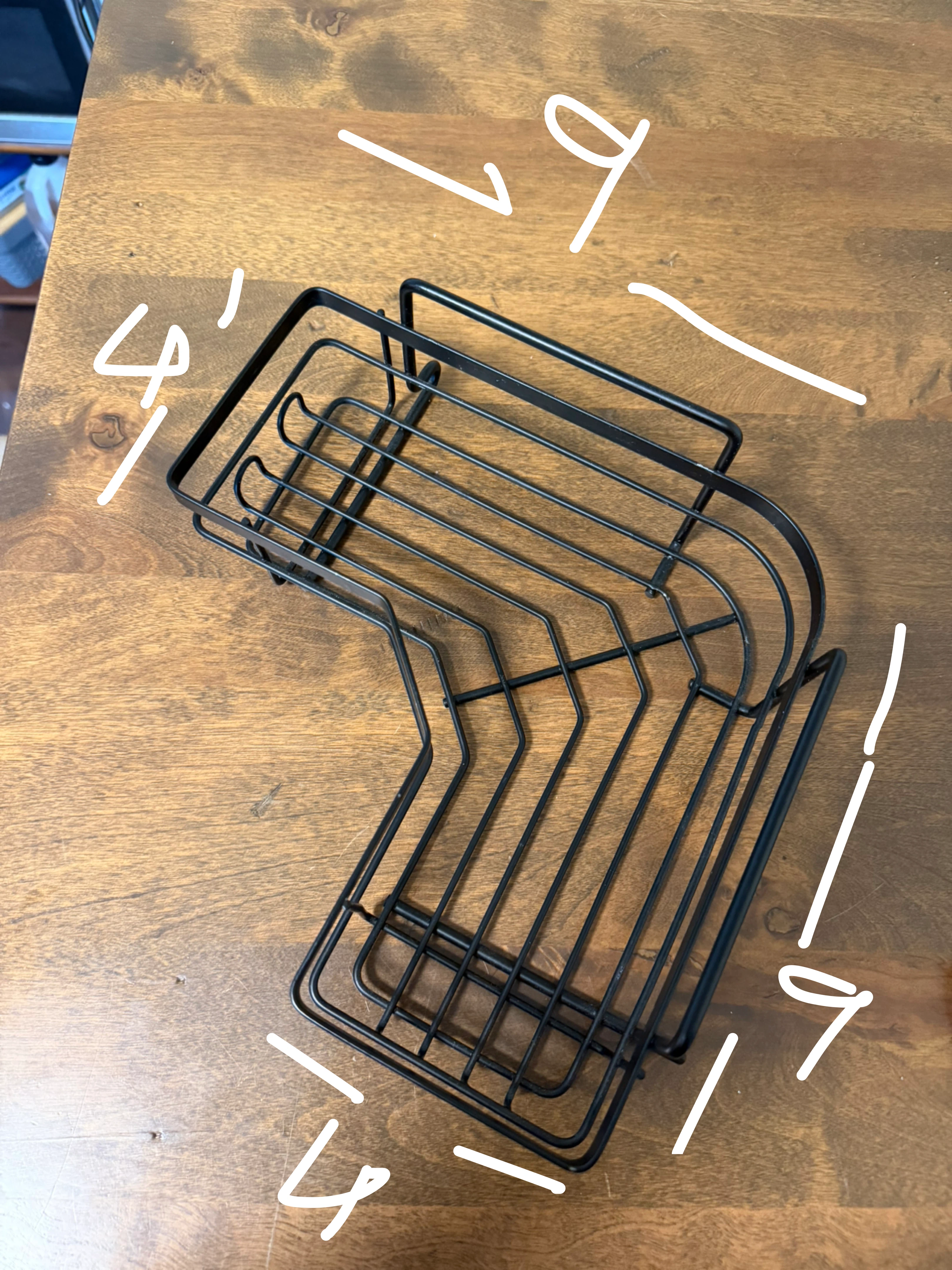 Black Metal Corner Shower Caddy - photo 2