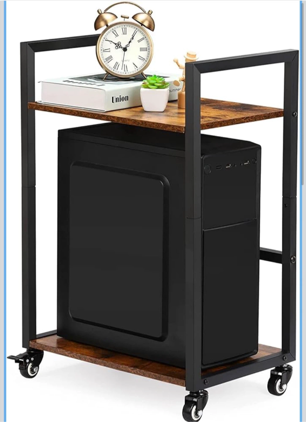 Rolling Computer Cart with Shelves