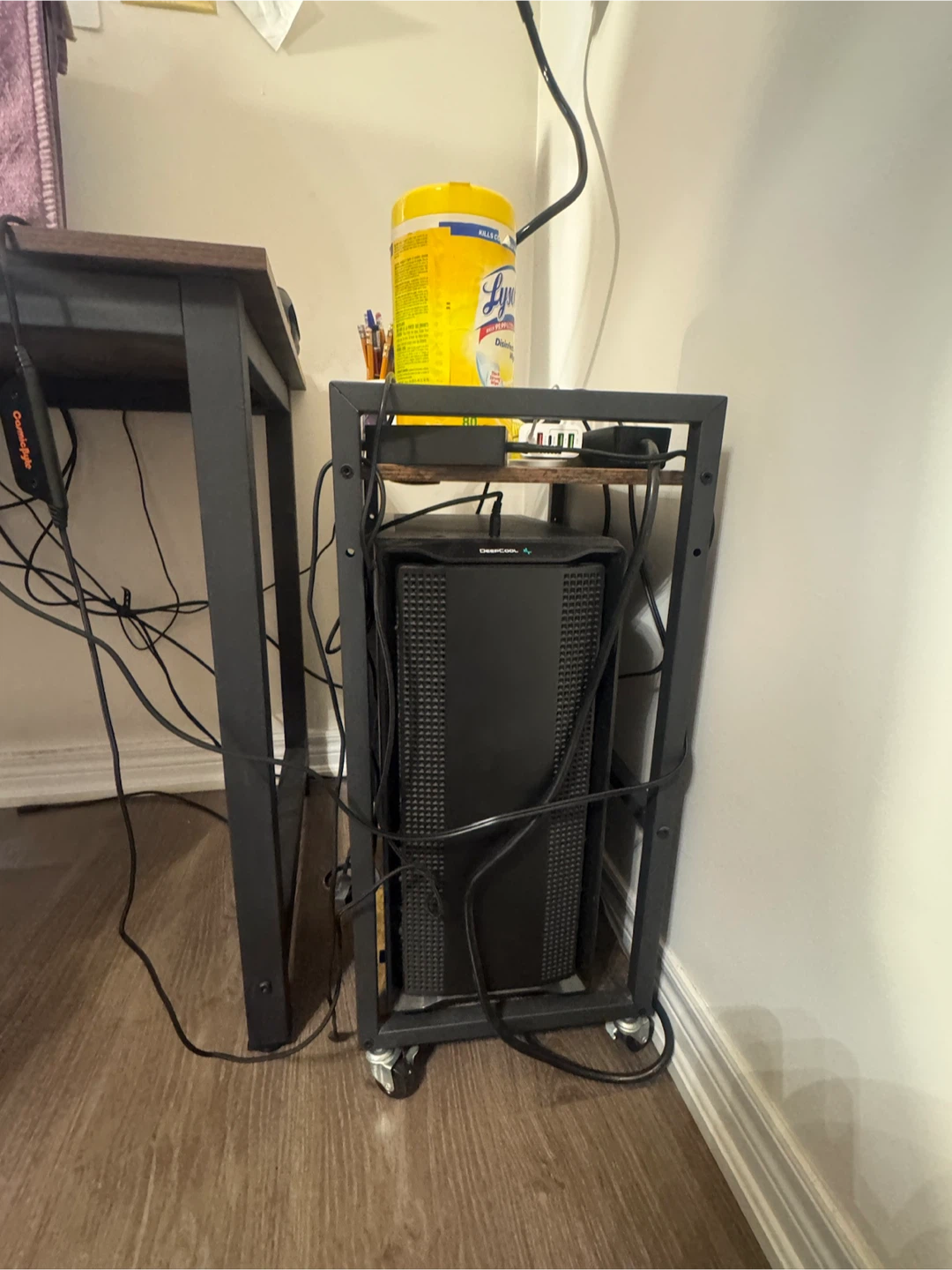 Rolling Computer Cart with Shelves - photo 4