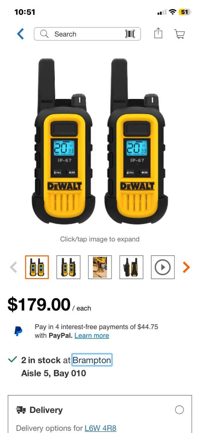 Walkies and Tools 50% OFF or More!