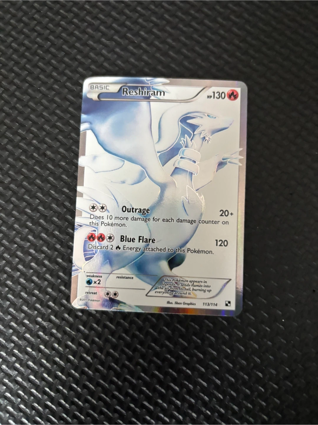 Reshiram Pokemon Card 113/114