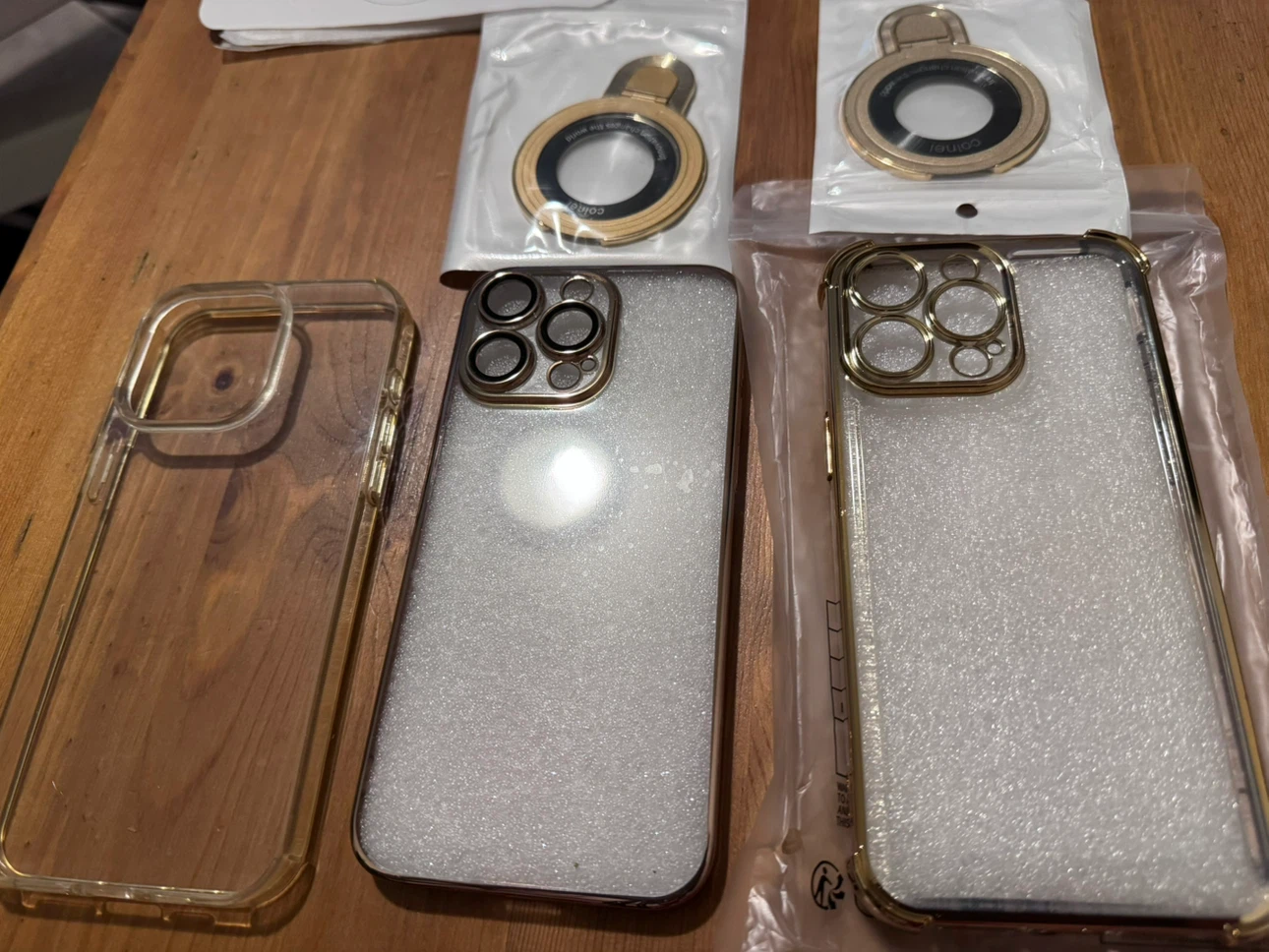 iPhone 15 Pro Max Phone Cases and Ring Holders - Gold