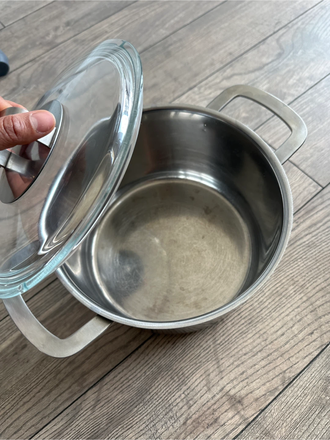 Stainless Steel Pot with Glass Lid - photo 2