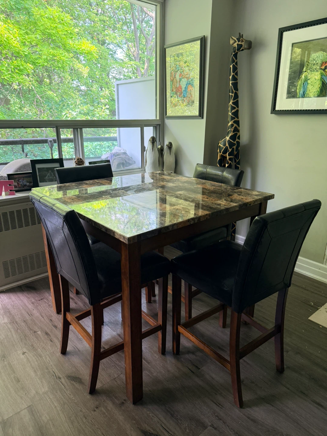 Bar height kitchen table