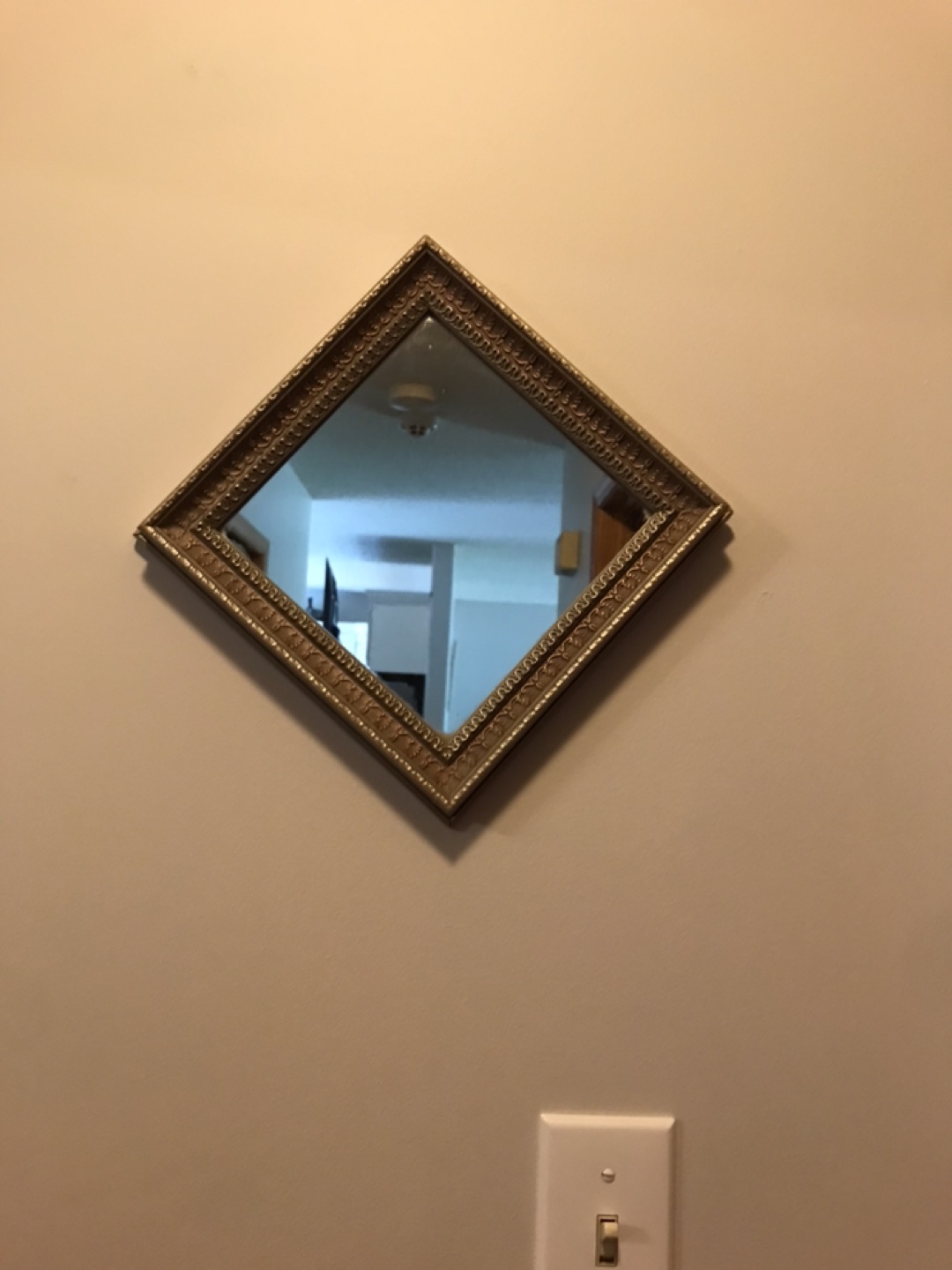 Decorative Diamond Mirror 9”X9”