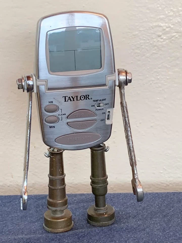 X6 Robot Art piece crafted assemblage One of A Kind collection - photo 5