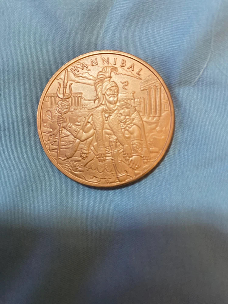 Legendary Warriors Hannibal 1oz .999 Copper Coin - photo 2