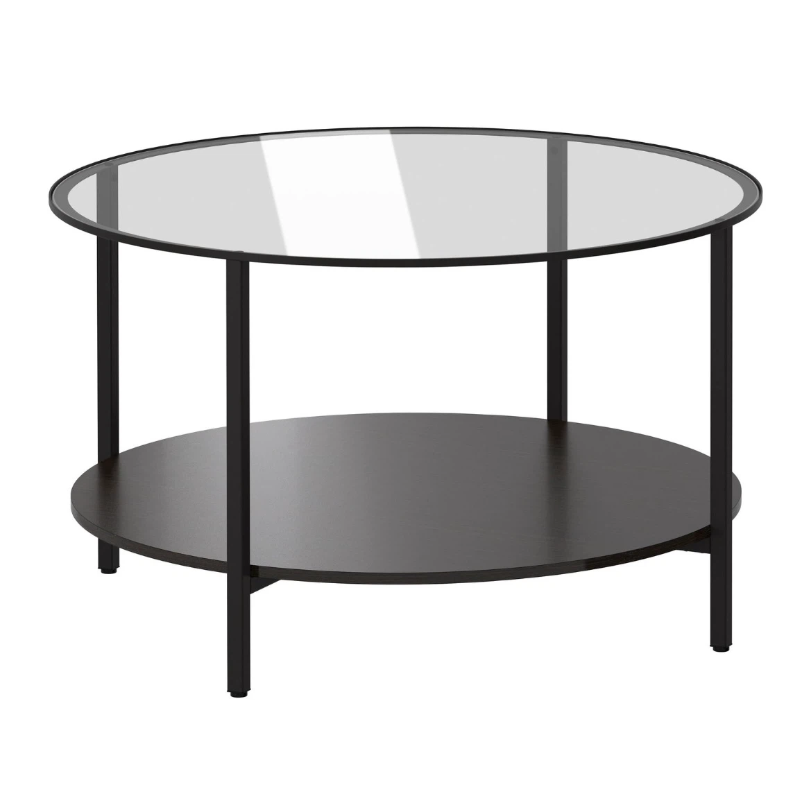 IKEA VITTSJÖ Coffee Table - Black-Brown/Glass - photo 2